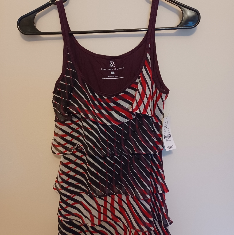 NWT Maroon & Red Dressy Tank Top